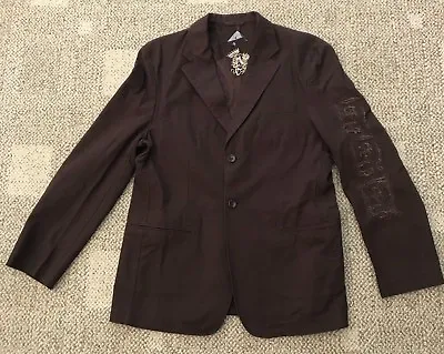 7 Diamonds Men's Davies Blazer Jacket Dark Brown Size XL Distressed Teen Boy • $49.99