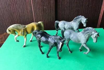 Durham Industries Metal Miniatures Horses Vintage LOT Of 4 1976 • $10.99