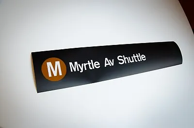 New York City Subway M Myrtle Avenue Shuttle Roll Sign R32 MTA NYC TA • $34.99