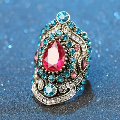 $2.44 • Buy Fashion 925 Silver Filled Wedding Cubic Zircon Ring Women Jewelry Ring Sz 6-10