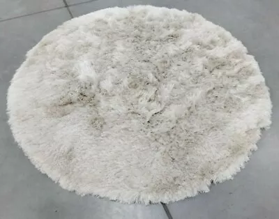 IVORY 5' X 5' Round Back Stain Rug Reduced Price 1172703378 SG511-1212-5R • $75