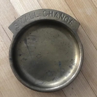 Vintage Brass Small Change Pocket Change Dish Coin Tray Holder  • $10.75