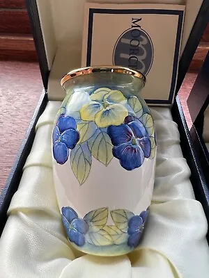 £145 • Buy Moorcroft  Enamel Early Pansy Vase