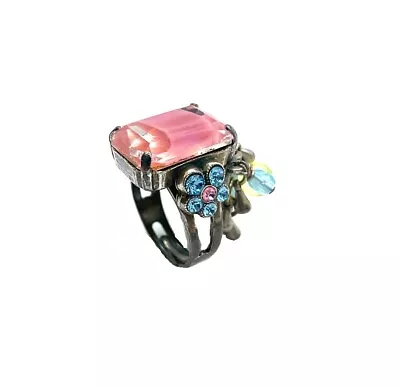 Mariana Ring Fashionable Alexandrite Aquamarine & Chrysolite Swarovski Cryst... • $87