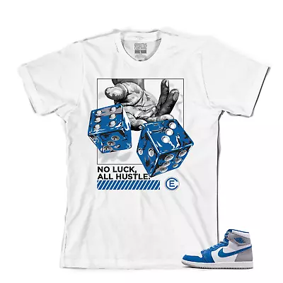 Tee To Match Air Jordan Retro 1 True Blue. No Luck Tee • $24