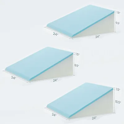 24*24*8/10/12  2Layers Gel-infused Memory Foam Wedge Pillow With Removable Cover • $25.89