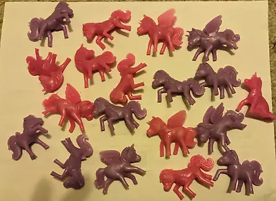 LITTLE PONY UNICORN PEGASUS Pink Purple Figures Cake Cupcake Toppers Lot Of 19 • $8