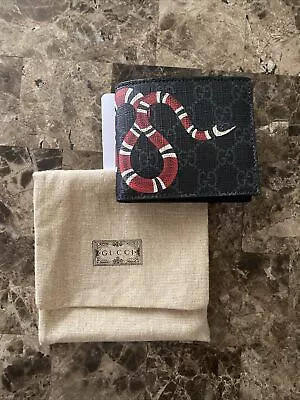 Gucci Black Leather Kingsnake Wallet • $67