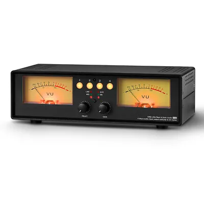 4 Way Analog RCA Audio Selector Splitter Switch DB Panel VU Meter Level Display • $169.99