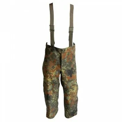 £29.99 • Buy Genuine German Army Waterproof Goretex Trousers Bib And Brace Flecktarn Camo UK