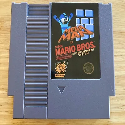 Mega Man In Super Mario Bros. For NES Rom English Game Cart • $47