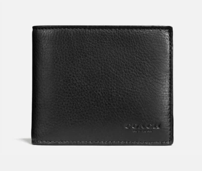 $59.95 • Buy COACH 3 In 1 Wallet In Sport Calf Leather 8cc / Removable ID $178 Brand New