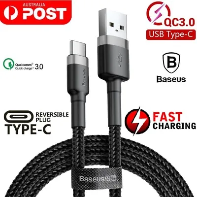 $11.99 • Buy 0.5M /1M /2M Baseus USB Type C Fast Charging Data Sync Cable Cord For Samsung