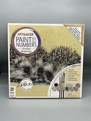 Art Maker Paint By Numbers Nestling Hedgehogs Painting Set Art/Craft Activity • $34.95