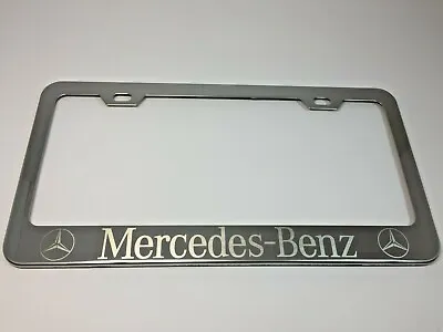 Laser Engrave Mercedes Benz Mirror Chrome Stainless Steel License Plate Frame • $22.99
