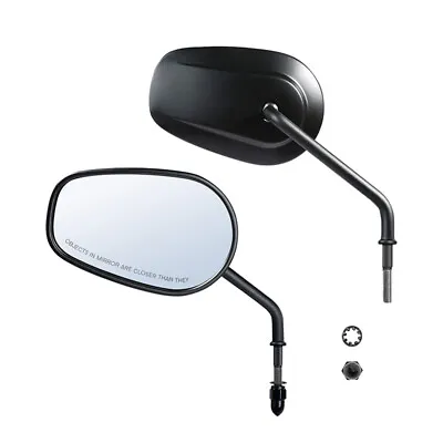 Motor 8mm Matte Black Rear View Mirrors Fit For Harley Street Bob FXDB 2007-2016 • $26.99