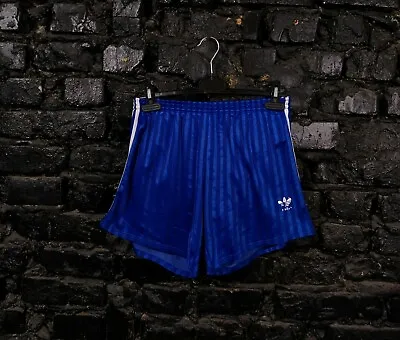 Adidas Vintage Running Shorts Blue White Polyester Mens Size S(M) L(L) • $12.75