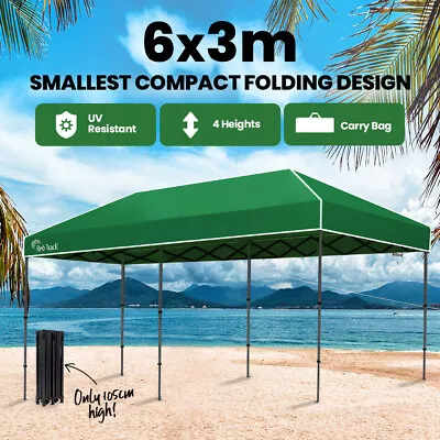RED TRACK 6x3M Folding Gazebo Shade Outdoor Green Foldable Marquee Pop Up Tent • $254