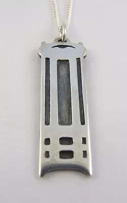 £58 • Buy Ola Gorie Silver Pendant 18  Chain Charles Rennie Mackintosh Chair Scottish