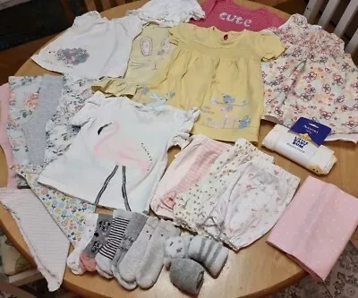 Baby Girl Bundle 6-9 Mths Leggings Dresses Shorts Tops Zara Next Tu 25+ Items • £9.99