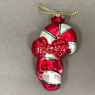 Mark Klaus Candy Cane Ornament Blown Glass 2003 Christmas Holiday Decor • $5.99