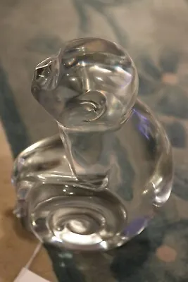 $32 • Buy Val St Lambert De Sousa Signed Solid Lead Crystal Monkey Paperweight Figurine