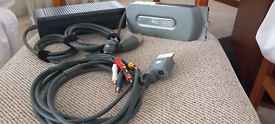 Xbox 360 Fat Power Supply Video Cable And Hard Drive HDD • $20