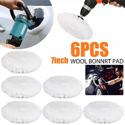 6pcs 7 Inch Car Polishing Wheel Buffing Pads Set Wool Mop Pad Polisher For Drill • $10.48