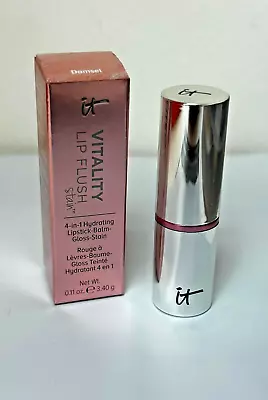 IT COSMETICS Vitality Lip Flush 4-In-1 Hydrating Lipstick Balm Stain - DAMSEL • $29.99