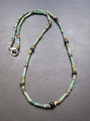 NILE  Ancient Egyptian Amulet Mummy Bead Necklace Ca 600 BC • $50