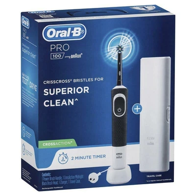 $59.99 • Buy Oral B Pro 100 Cross Action Power Toothbrush Black