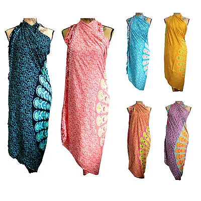 £13.79 • Buy Classic Mandala Sarong Bikini Women Cover Up Swimwear Beachwear Beach Wrap Shawl