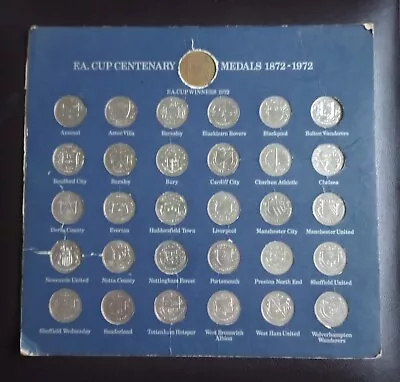 FA Cup Centenary Medals. 1872-1972 30 Football Teams • £3.99