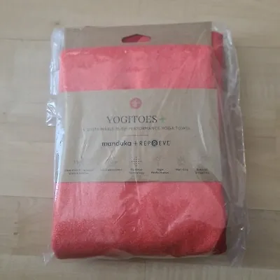 Manduka YOGITOES + Repreve Skidless Yoga Pilates Mat Towel Capsule 24  X 71  NWT • $60