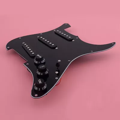 Black Electric Guitar Loaded Pickguard Fit For Fender Strat Parts SSS • $34.76