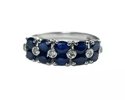 Estate Jewelry Collection WG Sapphire And Diamond Ring (Authentic Pre-Owned) • $695