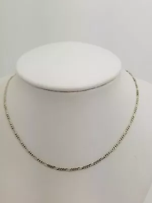 18  Sterling Silver Figaro Chain Necklace • $15