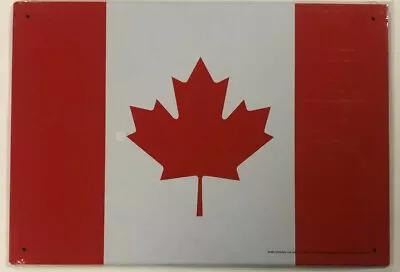 Canadian Flag Metal Tin Sign Bar Mancave Garage Canada Wall Plaque Pub Mapleleaf • $4