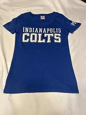 Pink Victoria’s Secret NFL Indianapolis Colts Blue Shirt Medium Team Is Better • $8.50