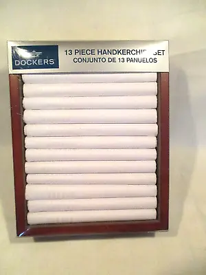 Dockers 13-Piece Men's Cotton Handkerchiefs Set White • $13.50