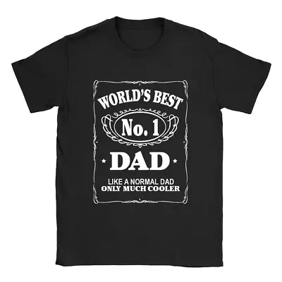 Worlds Best Dad No1 Mens T-Shirt Gift For Dad Father's Day Present • £9.49