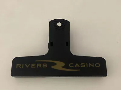 Rivers Casino Magnetic Paper Holder Bag Clip Refrigerator Pittsburgh PA 4 Inch  • $9.99