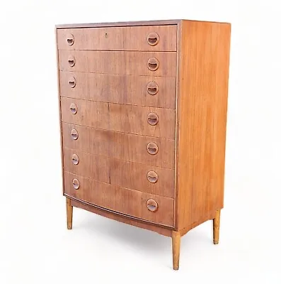 Vintage Danish Modern Mid Century Kai Kristiansen Teak 7 Drawer Chest C1960s • $1150