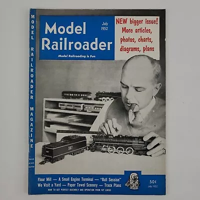 Vintage Model Railroader July 1952 Magazine Train Hobbyist Miniature  • $5.03