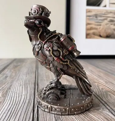 Industrial Style Steampunk Raven Statue With Rocket Propulsion • $47.95