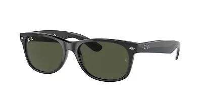 Ray-Ban New Wayfarer Classic Gloss Black Green G15 52mm Sunglasses RB2132 901 52 • $102.14