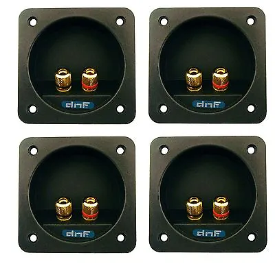 (4 Pack) Speaker Box Terminal Square Twist Cup Connector Subwoofer Enclosure • $10.95