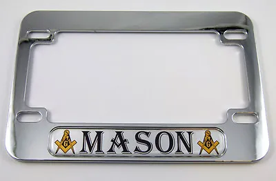 Mason Masonic Motorcycle Bike Plastic ABS Chrome Plated License Plate Frame • $10.99