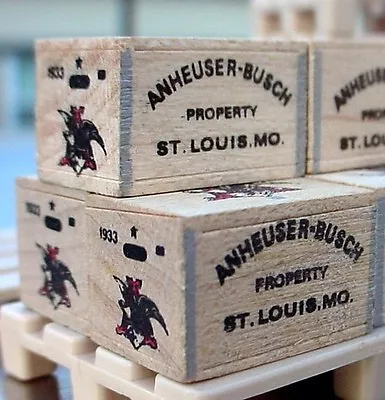 Danbury Mint Budweiser Beer Crates (6) W 2 Pallets For Your Model Train Display • $22.95