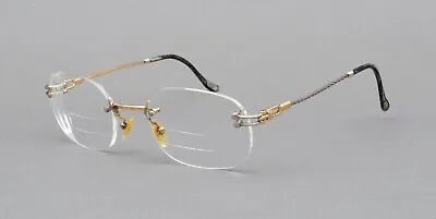 Fred Lunettes Orcade Gold Silver Rimless Rope Eyeglasses Frame 135 France (Read) • $570.37